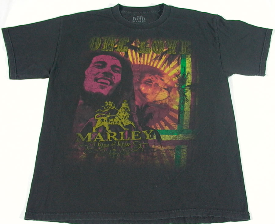 BOB MARLEY King of Kings One Love T Shirt L      