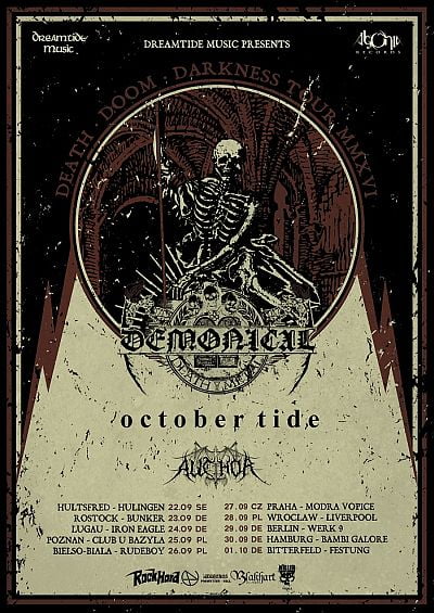 DEMONICAL and OCTOBER TIDE announce European tour