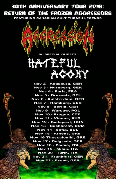 AGGRESSION announce Euro Tour (November)