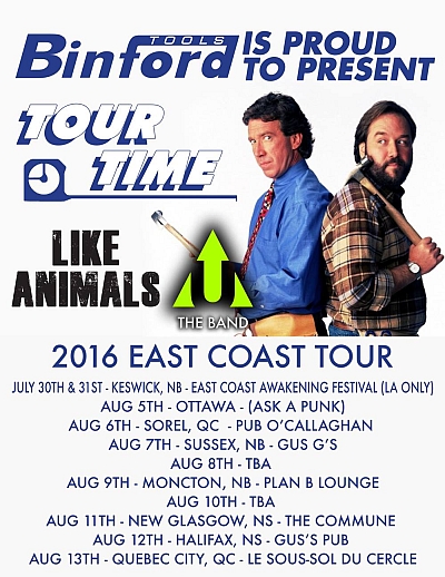 LIKE ANIMALS announce eastern canadian tour dates