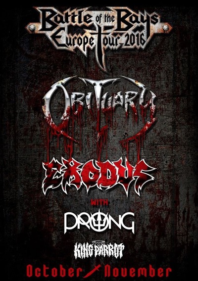 KING PARROT announce second Euro tour in 2016 with EXODUS and OBITUARY; vocalist Matt Young issues comment