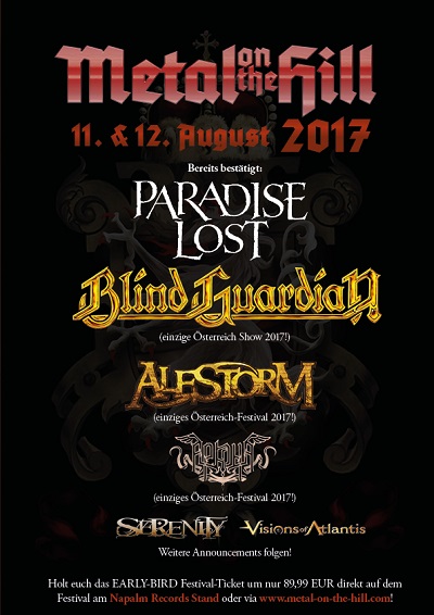 PARADISE LOST – confirmed as additional headliner on METAL ON THE HILL 2017!