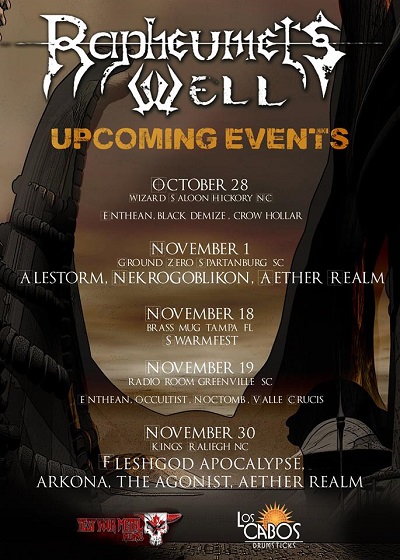 RAPHEUMETS WELL announce show dates & support slots w/ ALESTORM, NEKROGOBLIKON, ARKONA, FLESHGOD APOCALYPSE and more…