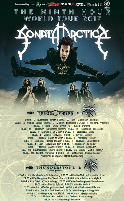 News from SONATA ARCTICA SONATA ARCTICA – to return to Europe in early 2017