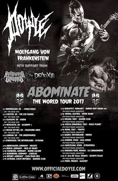 HOLLYWOOD GROUPIES will hit The European Roads supporting DOYLE in less than 3 weeks