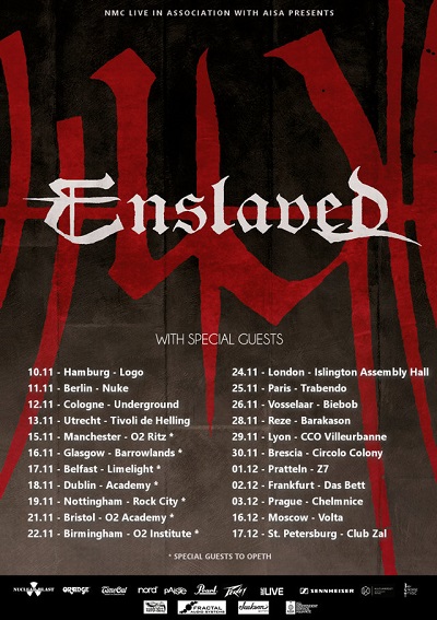 ENSLAVED – announce European tour