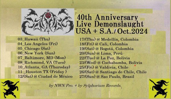 SABBAT 40th Anniversary Live Demonslaught USA + South America – October 2024