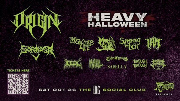 HEAVY HALLOWEEN live in West Chicago at The WC Social Club – ORIGIN, GORGASM, MORTA SKULD +more