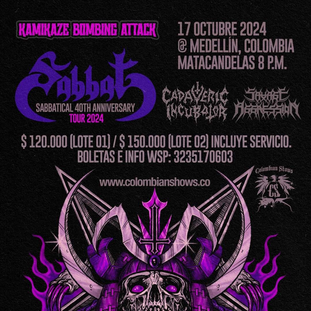 Total Destruction in Colombia 2024 - SABBAT, CADAVERIC INCUBATOR, SAVAGE AGGRESSION, SOBIBOR, ANXIOUS DEATH