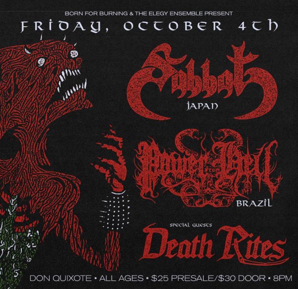 SABBAT (Japan) + POWER FROM HELL (Brazil) + DEATH RITES – Don Quixote, Los Angeles CA