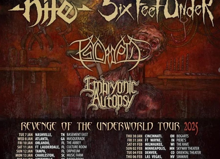 Revenge Of The Underworld Tour 2025 - NILE + SIX FEET UNDER + EMBRYONIC AUTOPSY + PSYCROPTIC