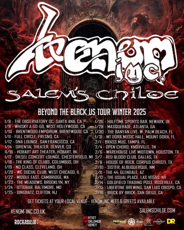 Beyond The Black Tour 2025 – VENOM INC + SALEM’S CHILDE