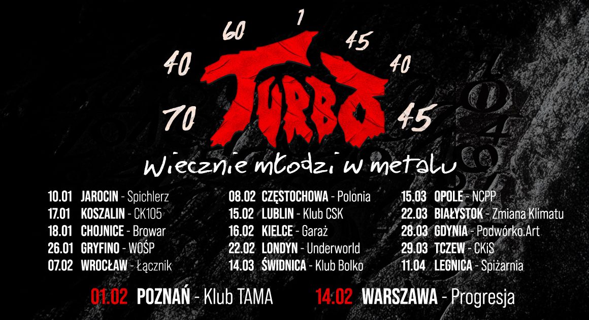 TURBO's 2025 Spring Tour: New Album Premiere, 40th Anniversary of 'Smak Ciszy' and Special Celebrations!