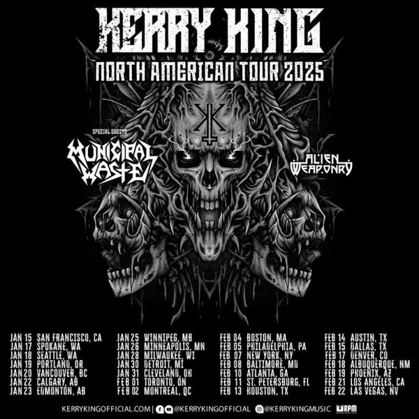 KERRY KING 2025 Tour with MUNICIPAL WASTE and ALIEN WEAPONRY