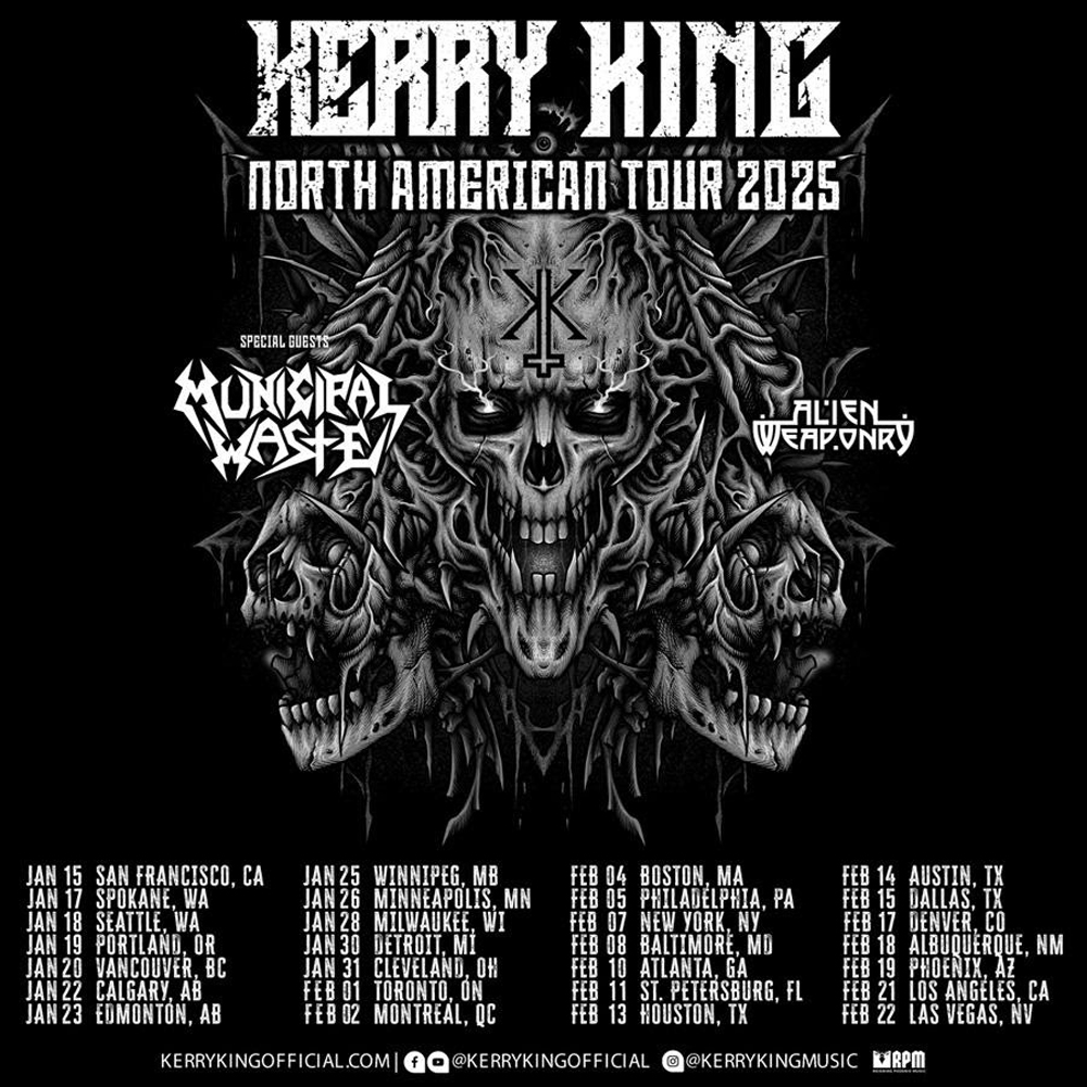 KERRY KING 2025 Tour with MUNICIPAL WASTE and ALIEN WEAPONRY