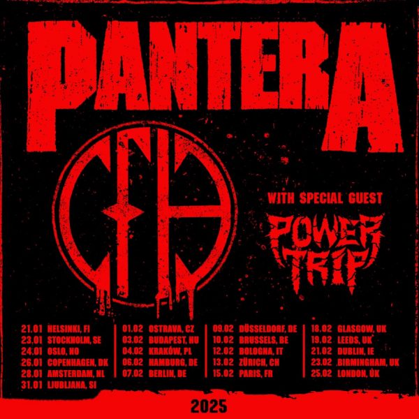 PANTERA with POWER TRIP as Support for 2025 European Dates