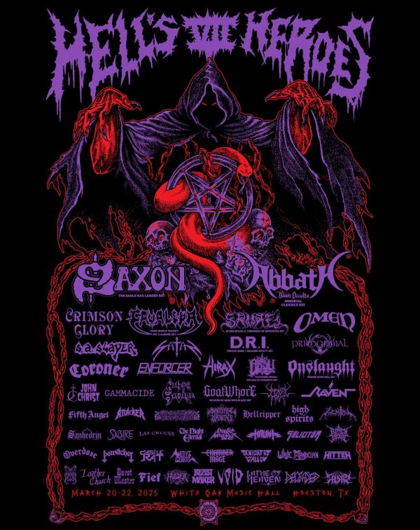 Hell’s Heroes VII Festival:  March 20 – 22, 2025 – White Oak Music Hall Lawn, Houston, TX